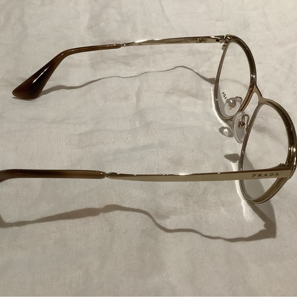 THIS WAS SOLD! TWO PRADA EYEGLASSES: Silver/Black and Gold/Rich Brown - Picture 3 of 8